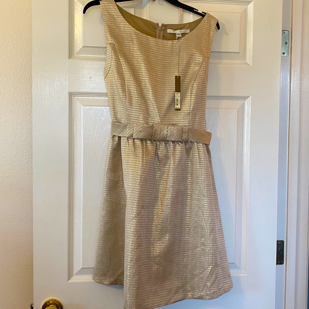Lauren Conrad gold dress, size 14, NWT